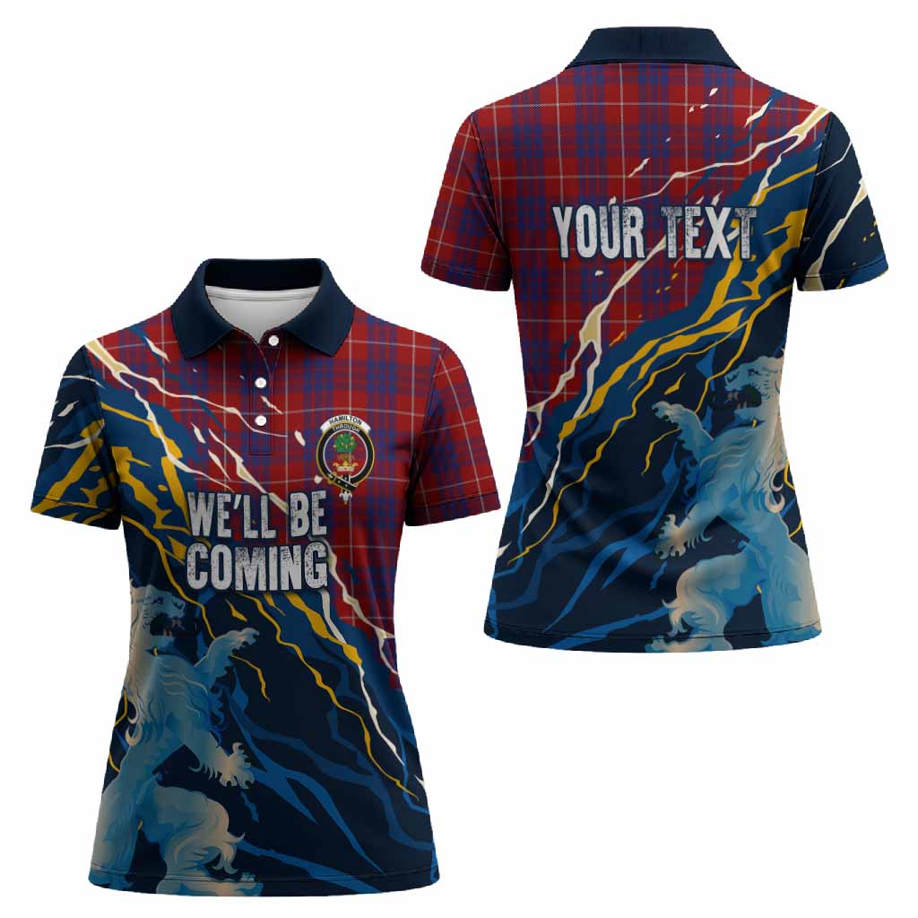 Hamilton Scotland Tartan Women Polo Shirt WC2026 Football - We'll Be Coming