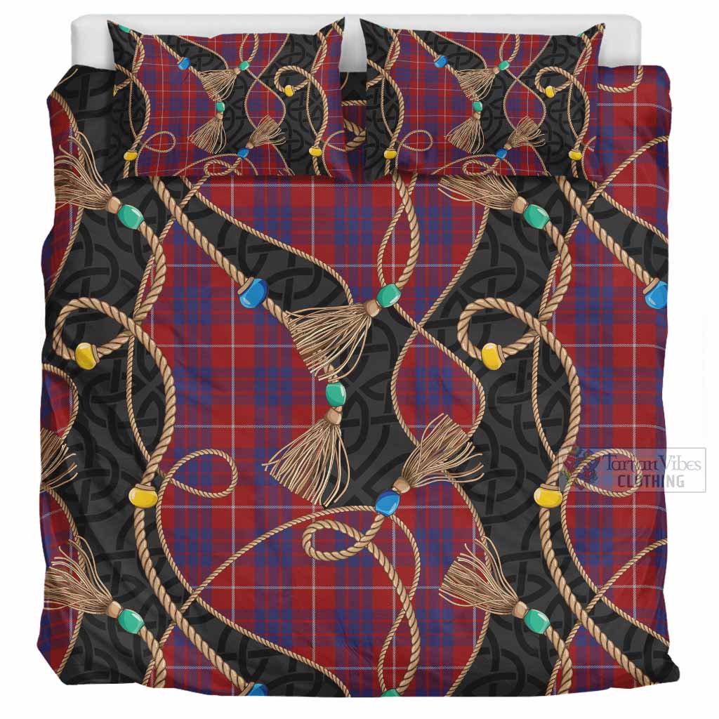 Hamilton Scottish Tartan Twisted Ropes Stylized Bedding Set UK Bedding Set UK Super King 104*94 inch - Tartan Vibes Clothing