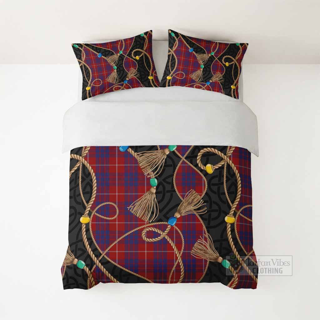 Hamilton Scottish Tartan Twisted Ropes Stylized Bedding Set - Tartan Vibes Clothing