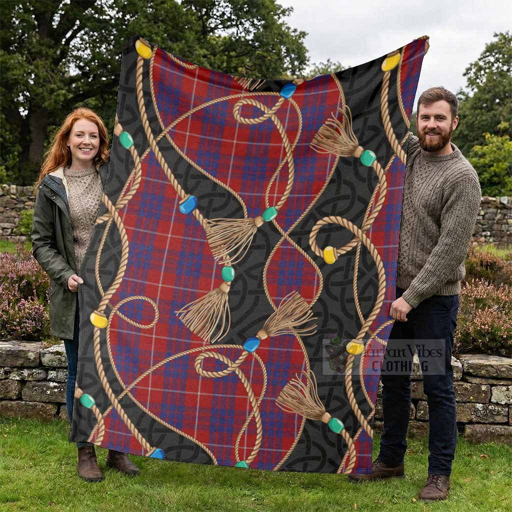 Hamilton Scottish Tartan Twisted Ropes Stylized Blanket - Tartan Vibes Clothing