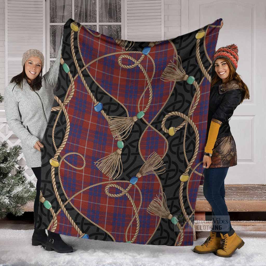 Hamilton Scottish Tartan Twisted Ropes Stylized Blanket - Tartan Vibes Clothing