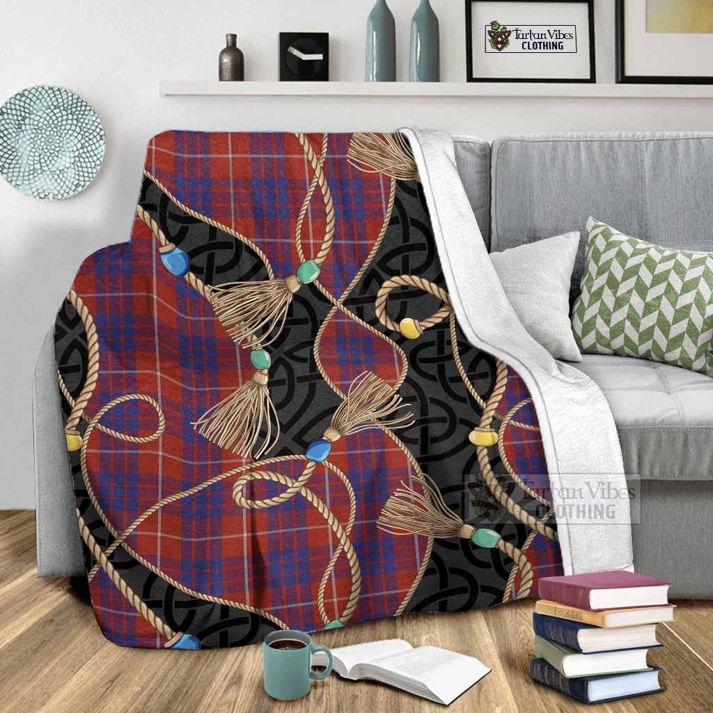 Hamilton Scottish Tartan Twisted Ropes Stylized Blanket - Tartan Vibes Clothing