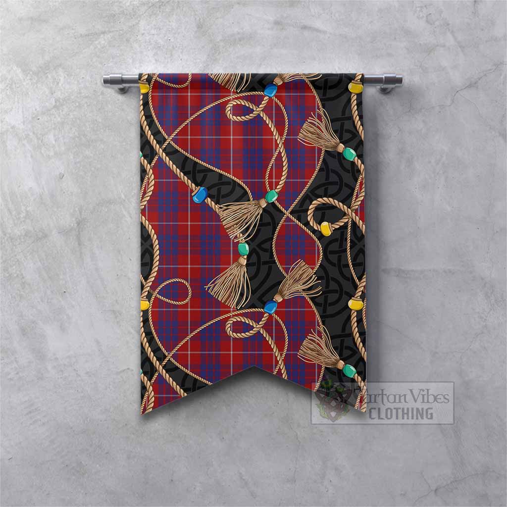 Hamilton Scottish Tartan Twisted Ropes Stylized Gonfalon Fishtail - Tartan Vibes Clothing