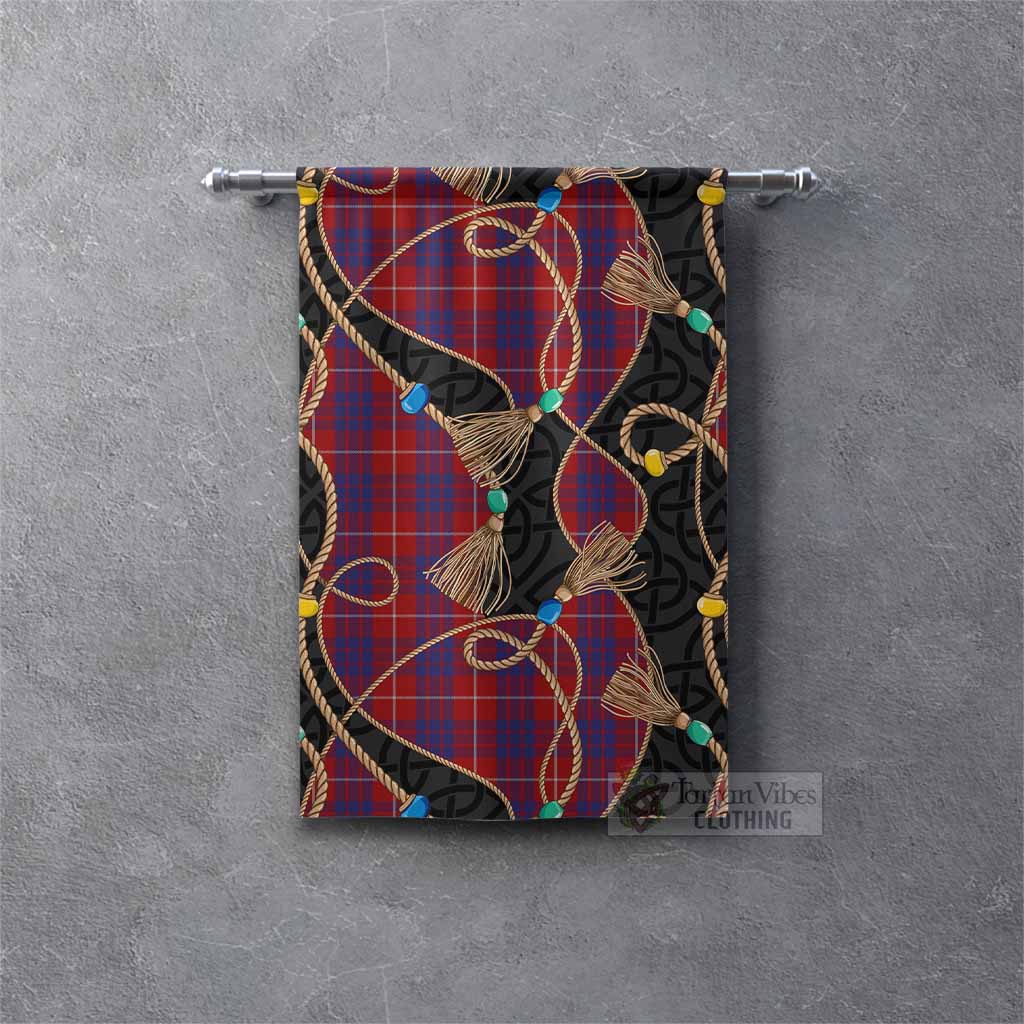 Hamilton Scottish Tartan Twisted Ropes Stylized Gonfalon Rectangle - Tartan Vibes Clothing