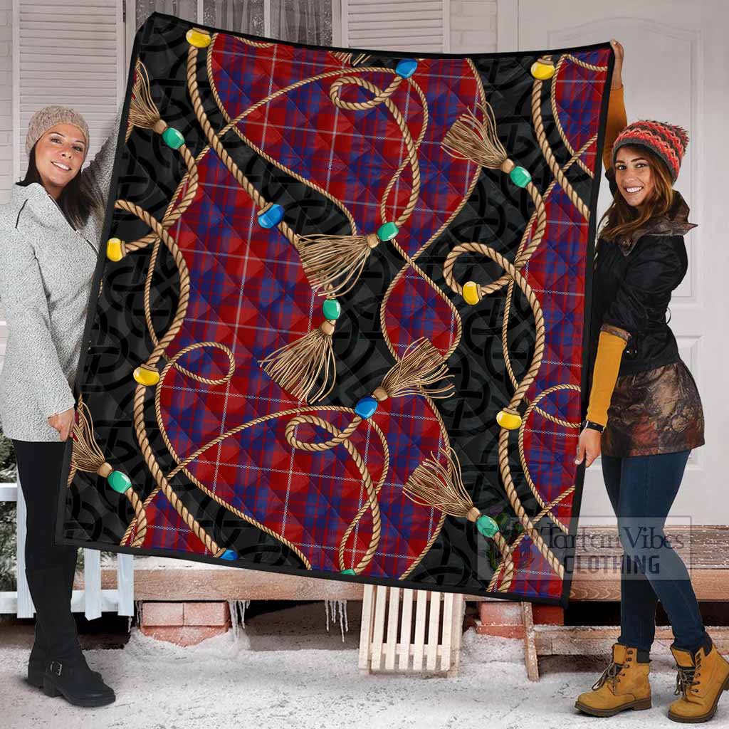 Hamilton Scottish Tartan Twisted Ropes Stylized Premium Quilt - Tartan Vibes Clothing