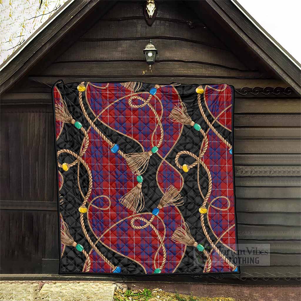 Hamilton Scottish Tartan Twisted Ropes Stylized Premium Quilt - Tartan Vibes Clothing