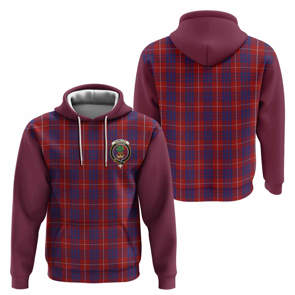 Hamilton Tartan Accent Hoodie with Family Crest