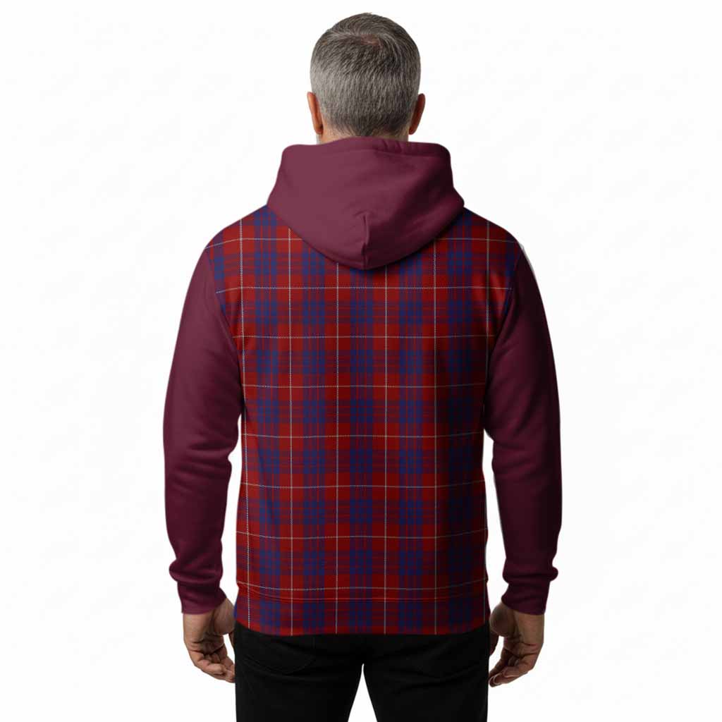 Hamilton Tartan Accent Hoodie with Family Crest