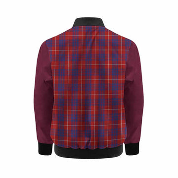 Hamilton Tartan Accent Kid Bomber Jacket with Family Crest