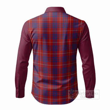 Hamilton Tartan Accent Long Sleeve Button Shirts with Family Crest