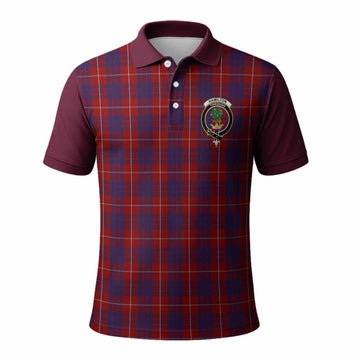 Hamilton Tartan Accent Polo Shirt with Family Crest