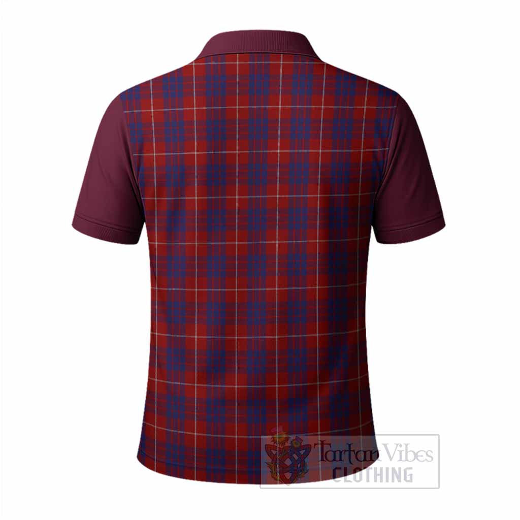 Hamilton Tartan Accent Polo Shirt with Family Crest