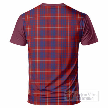 Hamilton Tartan Accent T-Shirt with Family Crest