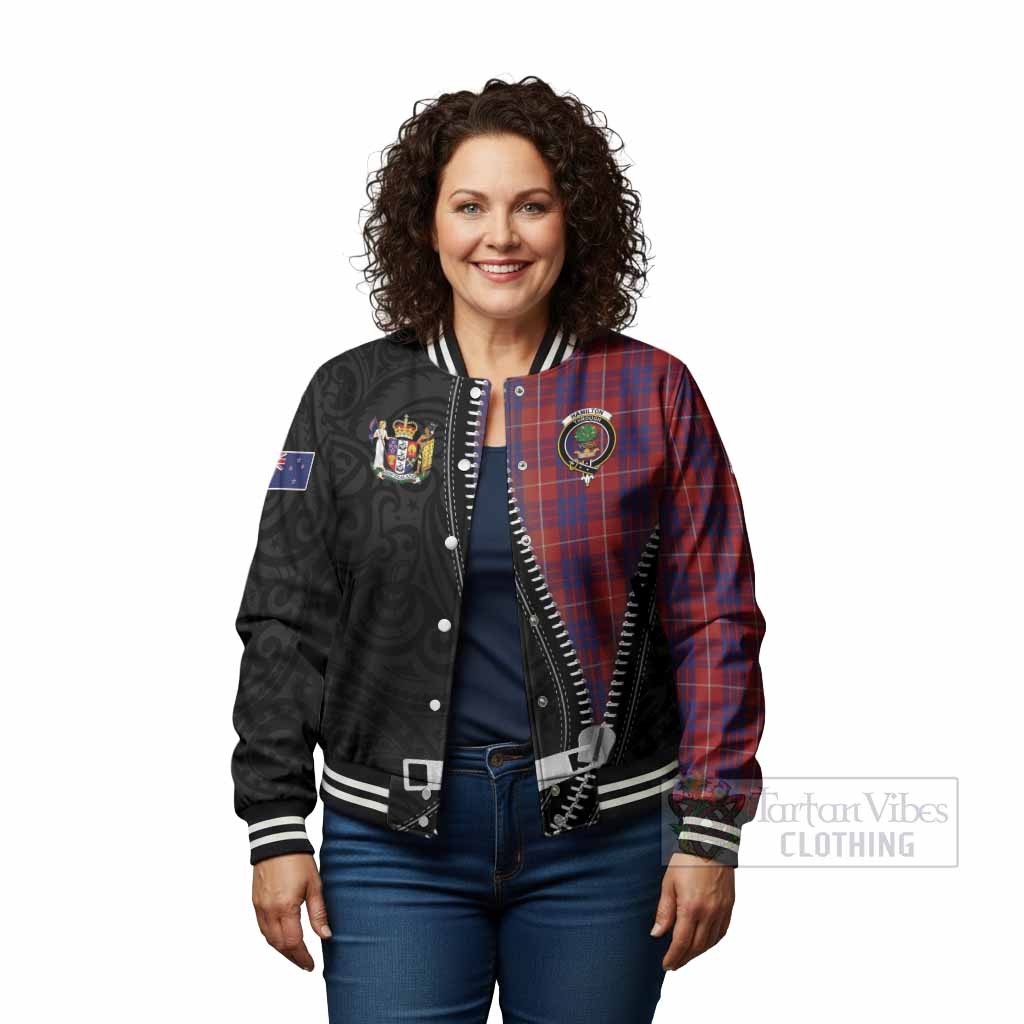 Hamilton Tartan Baseball Jacket New Zealand Pattern Unique Zipper Stylized