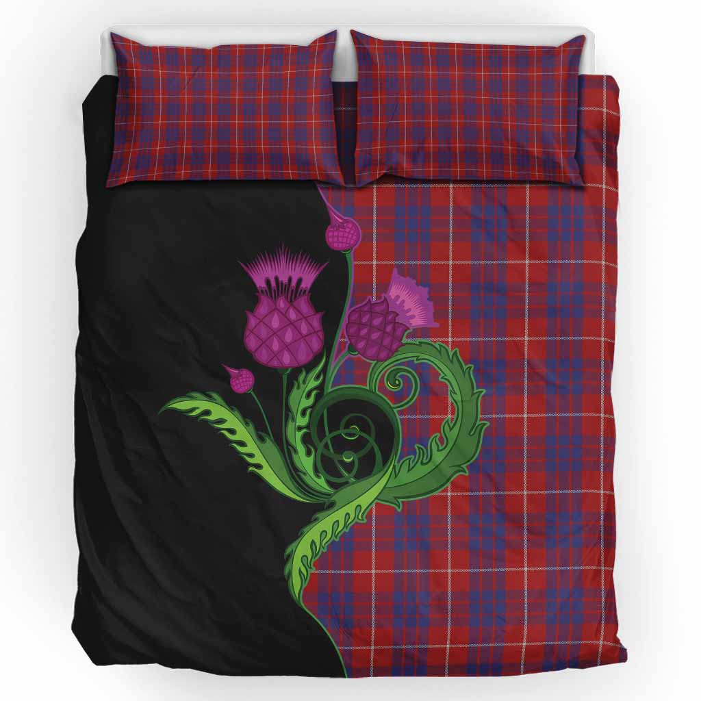 Hamilton Tartan Bedding Set Traditional Scottish Thistle UK Bedding Set UK King 91*87 inch - Tartan Vibes Clothing