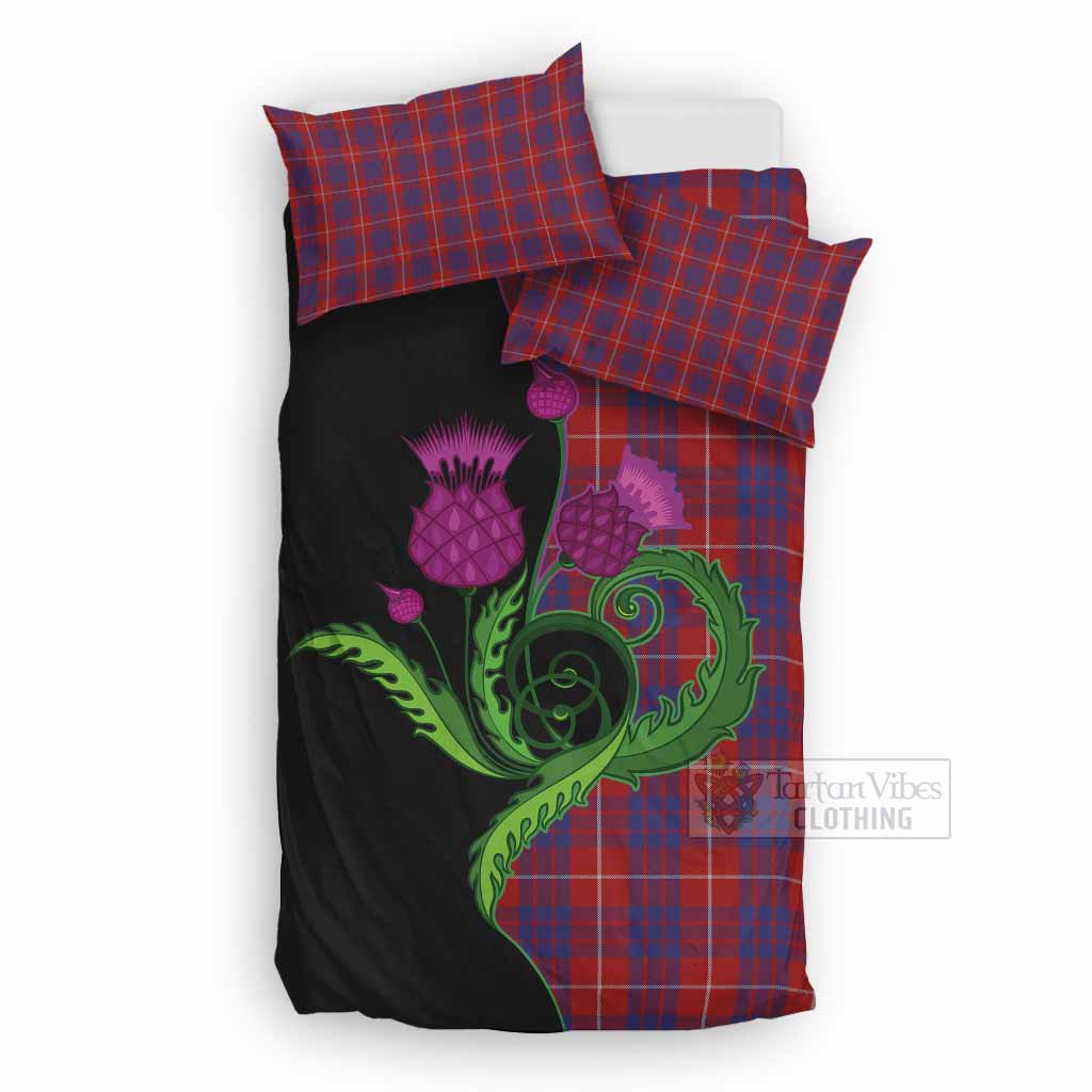 Hamilton Tartan Bedding Set Traditional Scottish Thistle UK Bedding Set UK Double 79*79 inch - Tartan Vibes Clothing