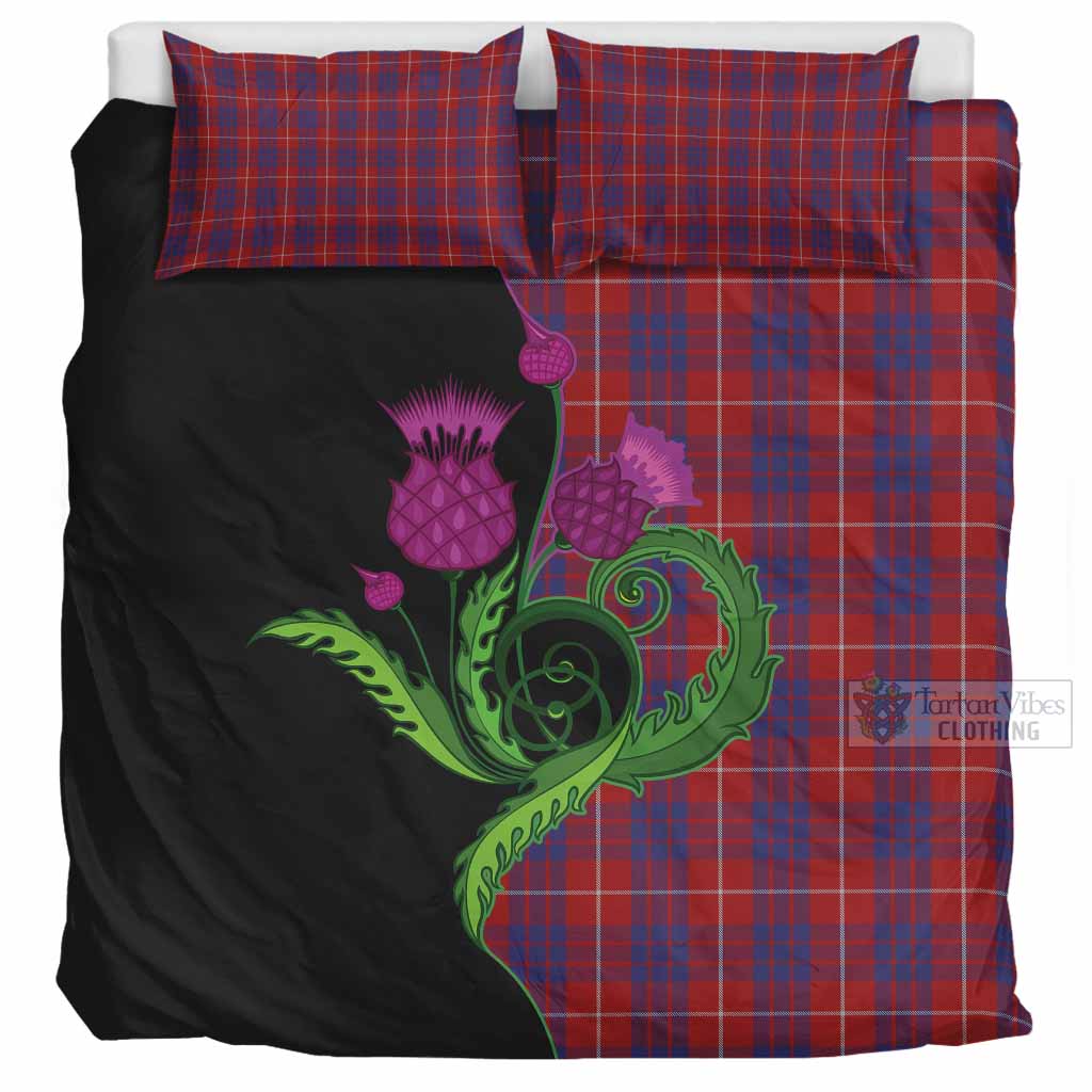 Hamilton Tartan Bedding Set Traditional Scottish Thistle UK Bedding Set UK Super King 104*94 inch - Tartan Vibes Clothing