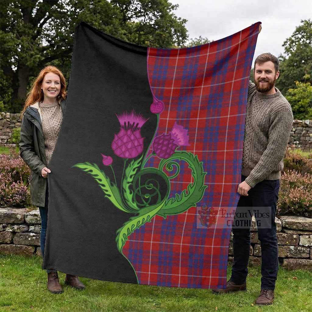 Hamilton Tartan Blanket Traditional Scottish Thistle - Tartan Vibes Clothing
