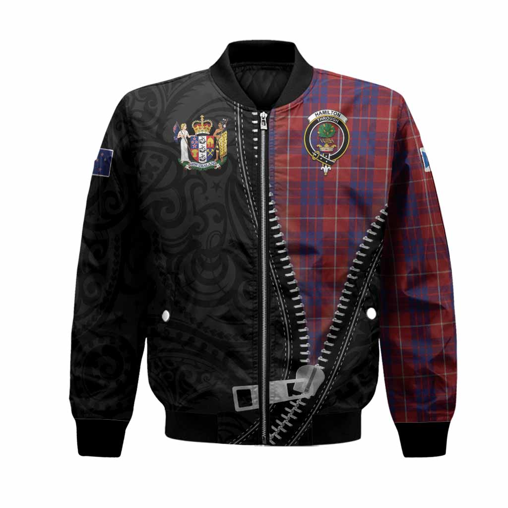 Hamilton Tartan Bomber Jacket New Zealand Pattern Unique Zipper Stylized