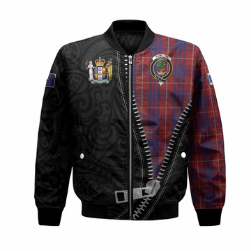 Hamilton Tartan Bomber Jacket New Zealand Pattern Unique Zipper Stylized