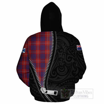 Hamilton Tartan Cotton Hoodie New Zealand Pattern Unique Zipper Stylized