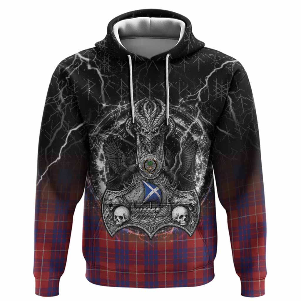 Hamilton Tartan Crest Hoodie Celtic Odin's Raven Legacy