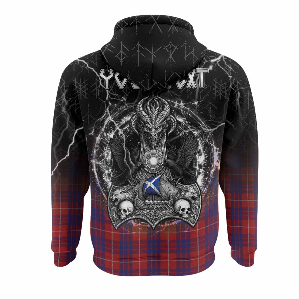 Hamilton Tartan Crest Hoodie Celtic Odin's Raven Legacy