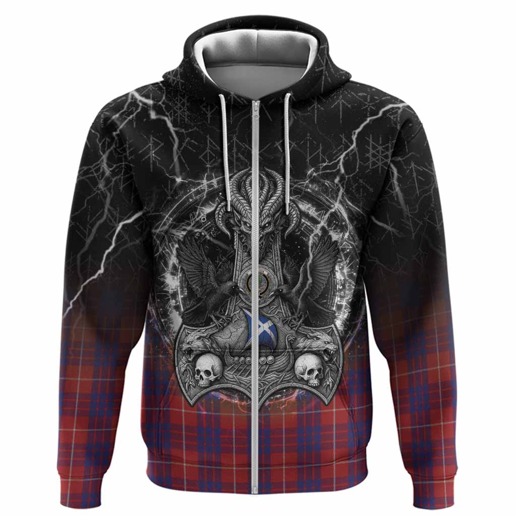 Hamilton Tartan Crest Hoodie Celtic Odin's Raven Legacy