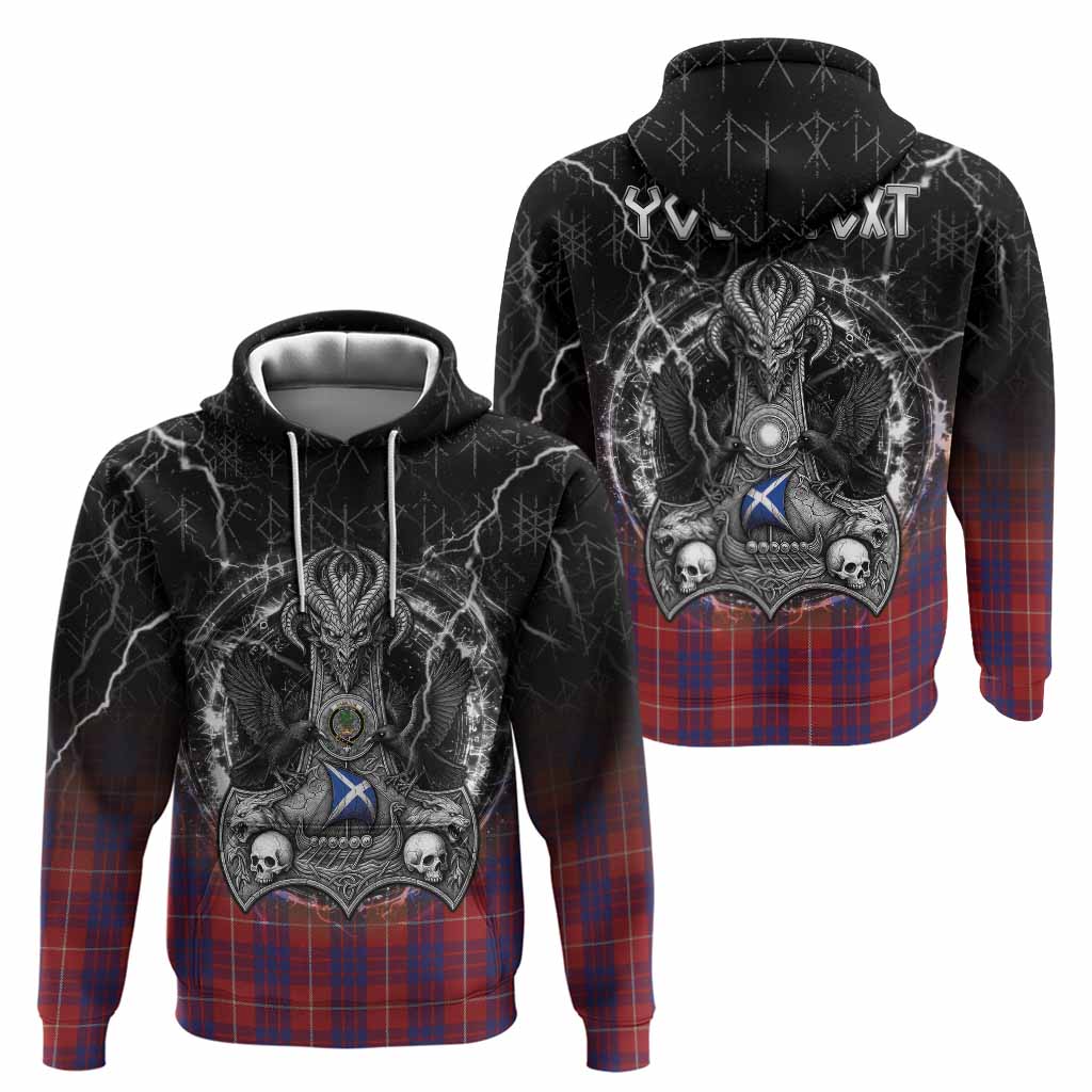 Hamilton Tartan Crest Hoodie Celtic Odin's Raven Legacy