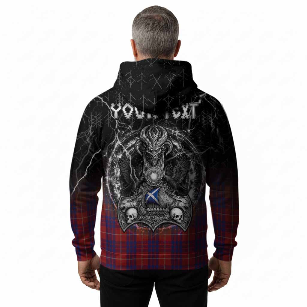 Hamilton Tartan Crest Hoodie Celtic Odin's Raven Legacy