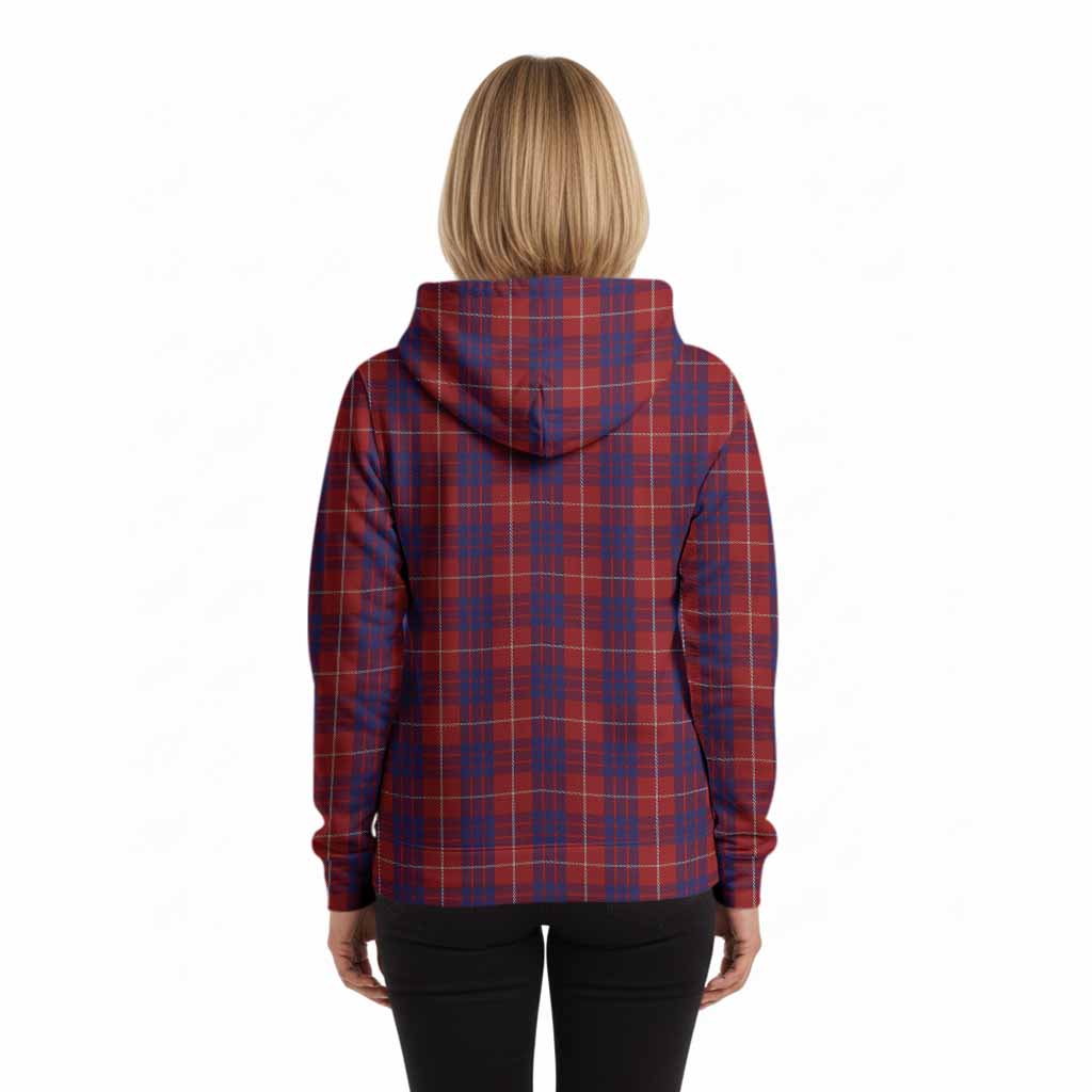 Hamilton Tartan Crest Hoodie Ferocious Lion Style