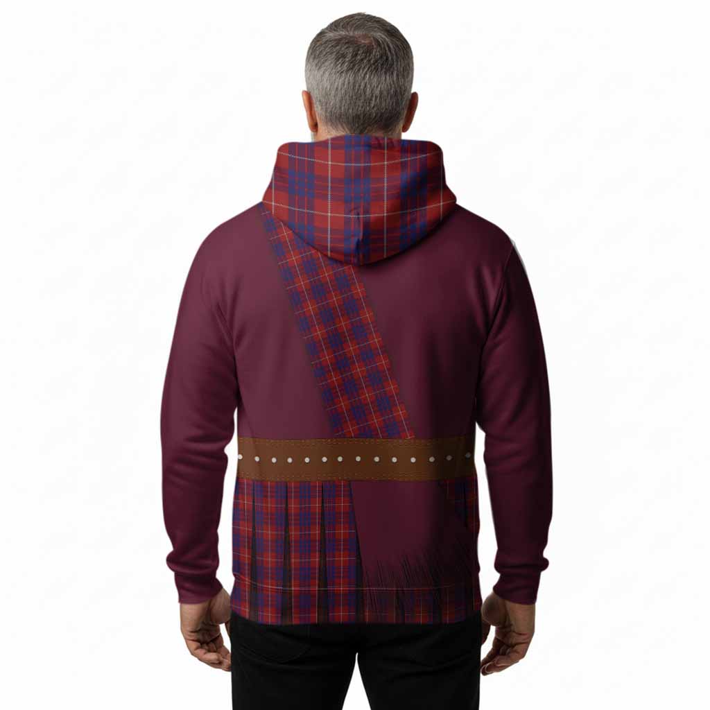 Hamilton Tartan Crest Hoodie Kilt Costume Style