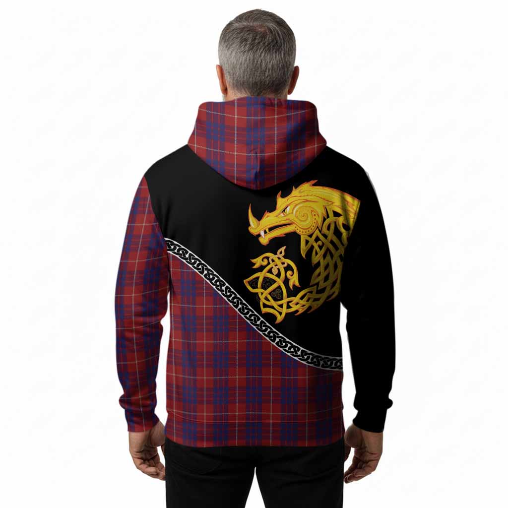 Hamilton Tartan Crest Hoodie Legendary Dragon Knot Half Style
