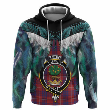 Hamilton Tartan Crest Hoodie New Zealand Maori Korowai Cloak