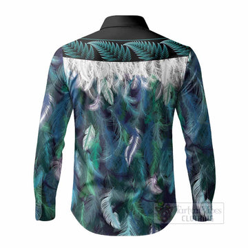 Hamilton Tartan Crest Long Sleeve Button Shirts New Zealand Maori Korowai Cloak