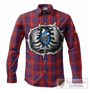 Hamilton Tartan Crest Long Sleeve Button Shirts Scotland In My Veins
