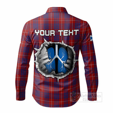Hamilton Tartan Crest Long Sleeve Button Shirts Scotland In My Veins