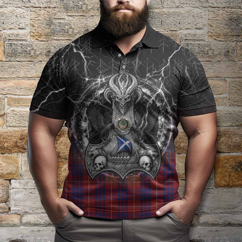 Hamilton Tartan Crest Polo Shirt Celtic Odin's Raven Legacy