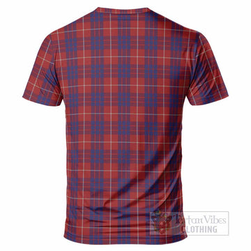 Hamilton Tartan Crest T-Shirt Ferocious Lion Style