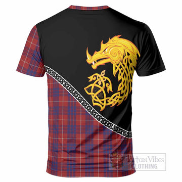 Hamilton Tartan Crest T-Shirt Legendary Dragon Knot Half Style
