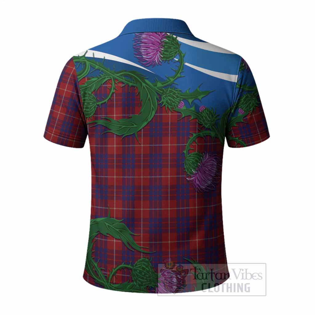 Hamilton Tartan Family Crest Polo Shirt Thistle in Minimalism