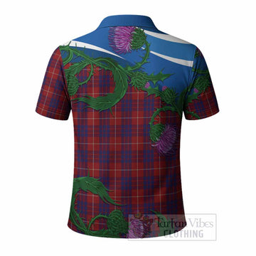 Hamilton Tartan Family Crest Polo Shirt Thistle in Minimalism