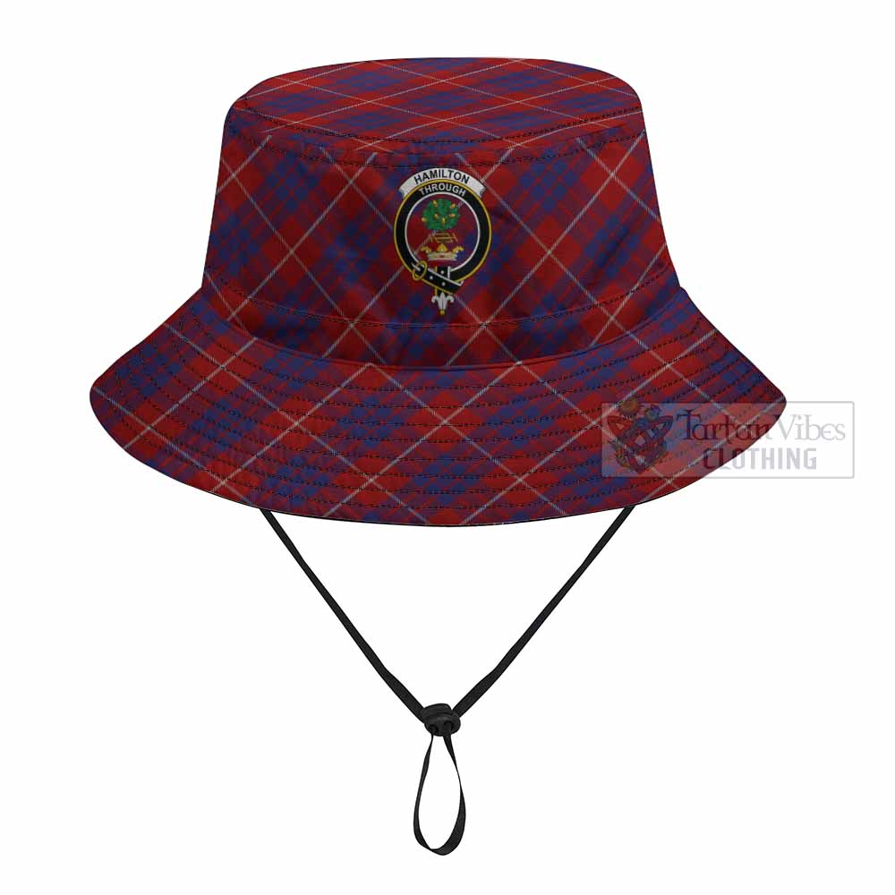 Hamilton Tartan Fishing Hat with Family Crest