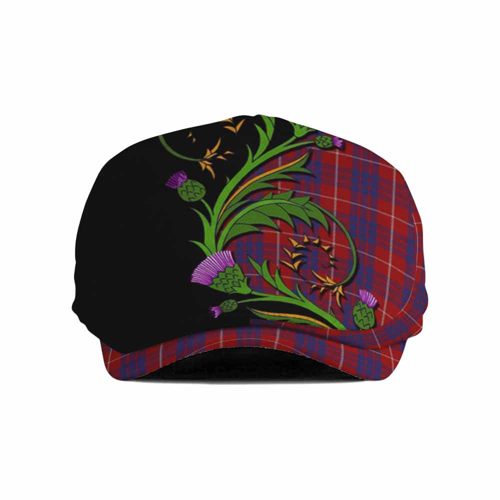 Hamilton Tartan Flat Cap, Jeff Cap Scottish Thistle Pride Heritage Art