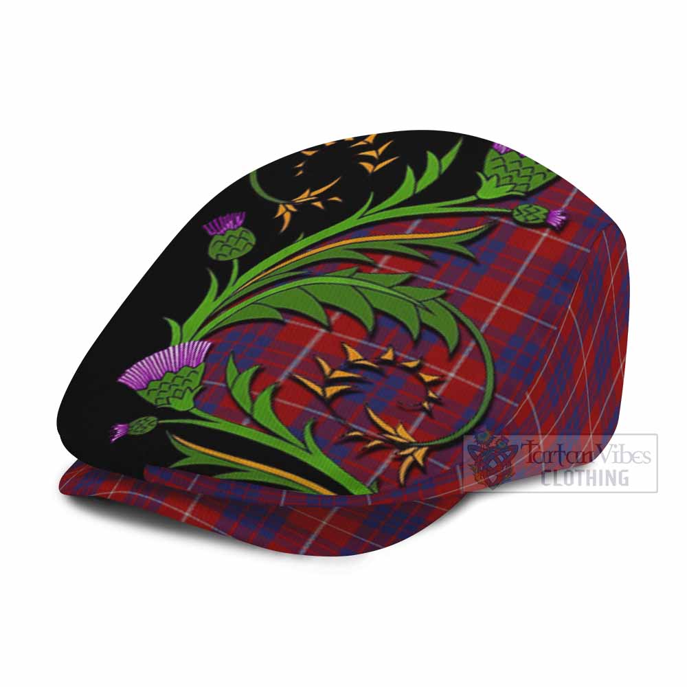 Hamilton Tartan Flat Cap, Jeff Cap Scottish Thistle Pride Heritage Art