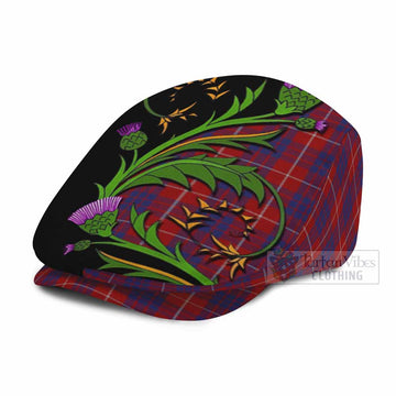 Hamilton Tartan Flat Cap, Jeff Cap Scottish Thistle Pride Heritage Art