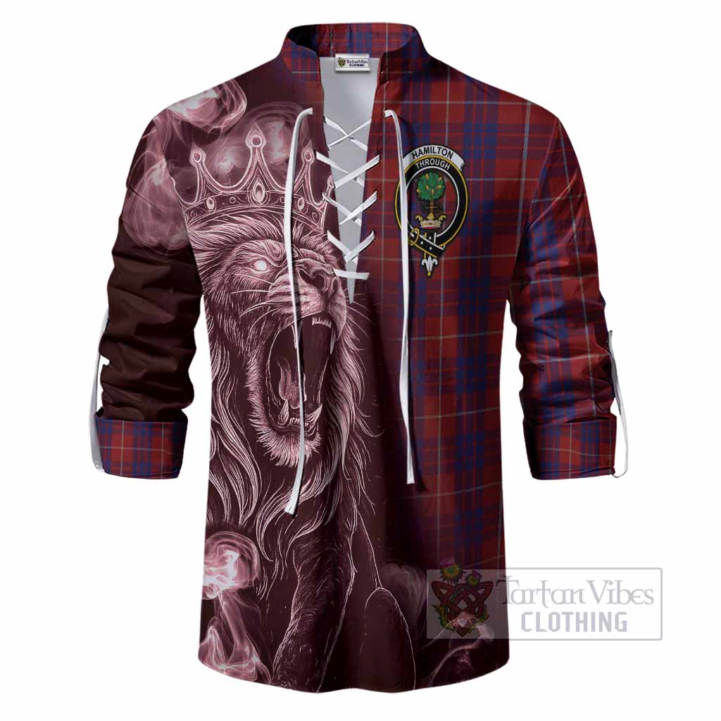 Hamilton Tartan Ghillie Shirt Roaring Lion Heritage