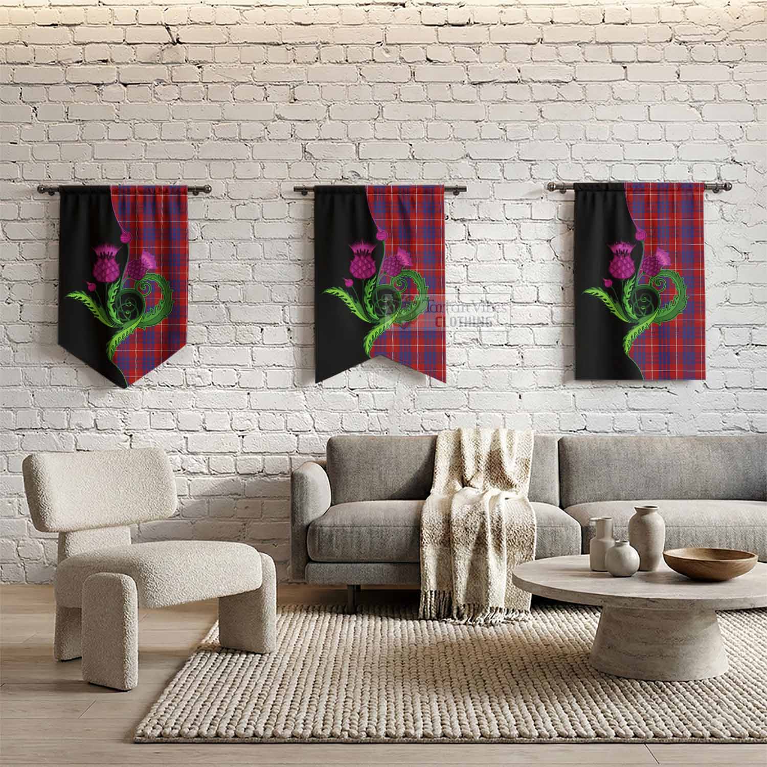 Hamilton Tartan Gonfalon Traditional Scottish Thistle - Tartan Vibes Clothing