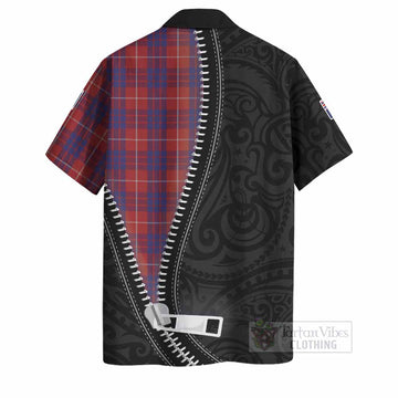 Hamilton Tartan Hawaiian Shirt New Zealand Pattern Unique Zipper Stylized