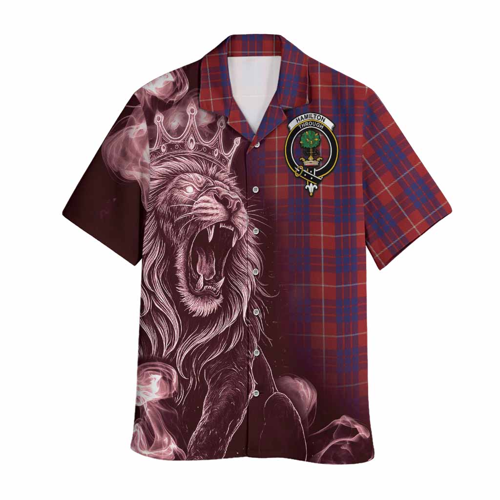 Hamilton Tartan Hawaiian Shirt Roaring Lion Heritage